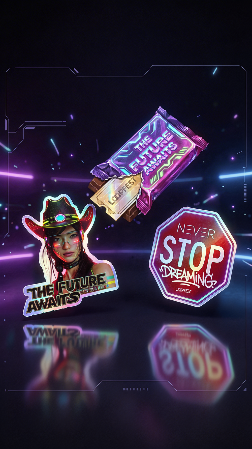 THE FUTURE AWAITS Sticker